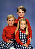 Ben Whitehair Christmas Card with Siblings